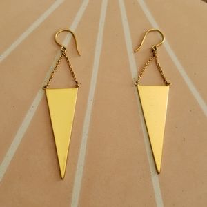 Gold Triangle Earrnings